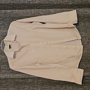 Light pink and white striped button-down